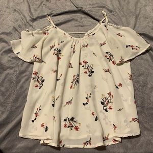 Sienna Sky - Blouse - White w/ Floral Print - Sz: XS